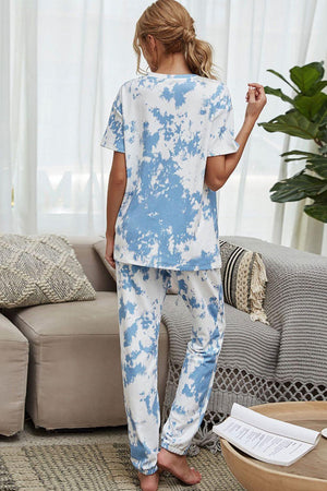 Trendy Tee And Joggers Tie Dye Lounge Set - MXSTUDIO.COM