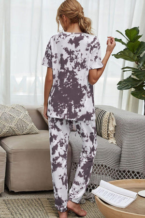 Trendy Tee And Joggers Tie Dye Lounge Set - MXSTUDIO.COM