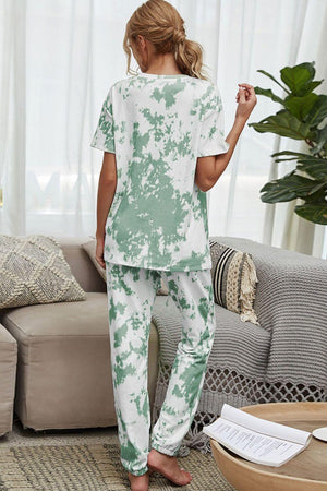 Trendy Tee And Joggers Tie Dye Lounge Set - MXSTUDIO.COM