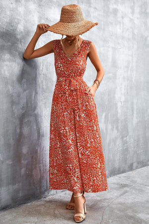 Tropic Beauty A-Line Sleeveless Maxi Dress - MXSTUDIO.COM