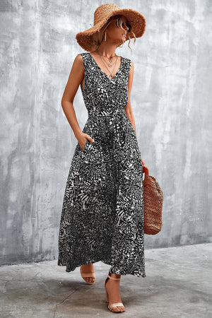 Tropic Beauty A-Line Sleeveless Maxi Dress - MXSTUDIO.COM