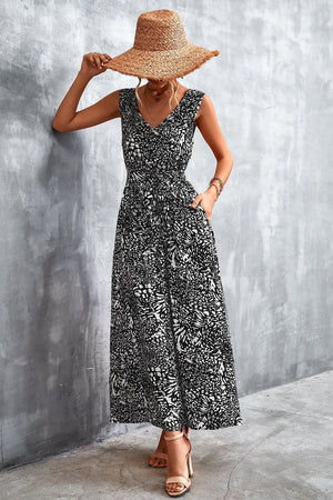 Tropic Beauty A-Line Sleeveless Maxi Dress - MXSTUDIO.COM