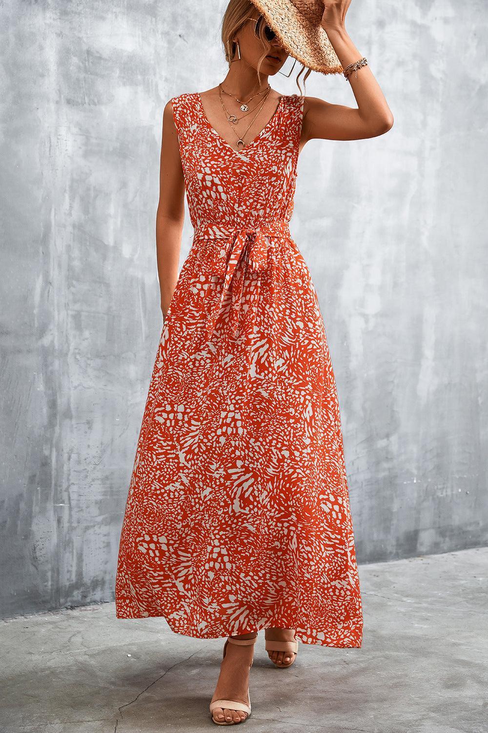 Tropic Beauty A-Line Sleeveless Maxi Dress - MXSTUDIO.COM