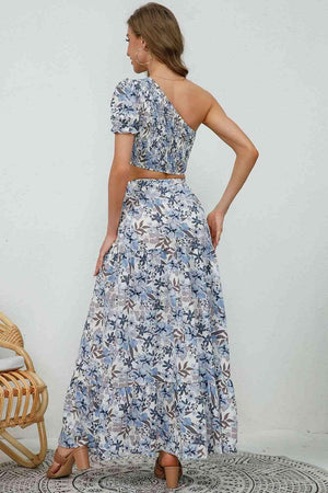 Tropic Sweetie Floral Maxi Skirt And Crop Top Set - MXSTUDIO.COM