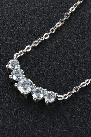 Truly Amazing Platinum-Plated Moissanite Necklace Womens - MXSTUDIO.COM