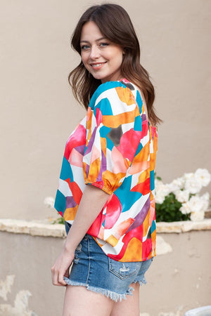 Truly Captivating Printed Half Sleeve Top - MXSTUDIO.COM
