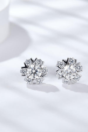 Truly Unique Sterling Silver Moissanite Stud Earrings - MXSTUDIO.COM