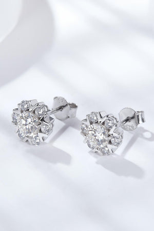 Truly Unique Sterling Silver Moissanite Stud Earrings - MXSTUDIO.COM