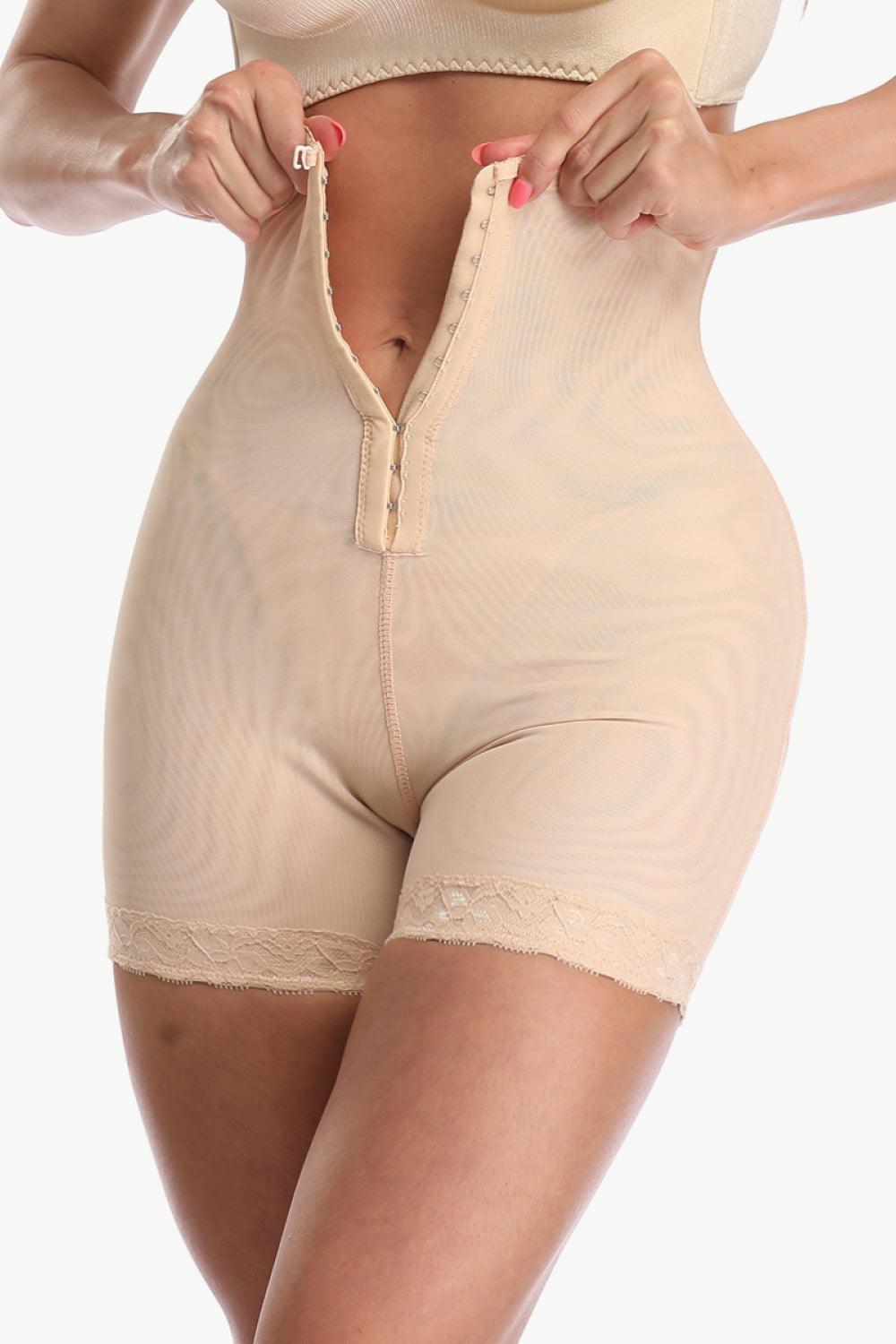 Tummy Control Lace Trim Shapewear Shorts - MXSTUDIO.COM