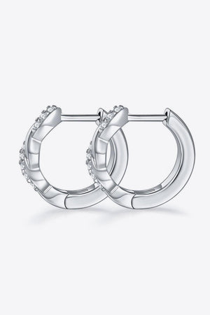Twisted Elegance Moissanite Huggie Earrings - MXSTUDIO.COM