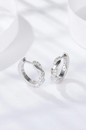 Twisted Elegance Moissanite Huggie Earrings - MXSTUDIO.COM