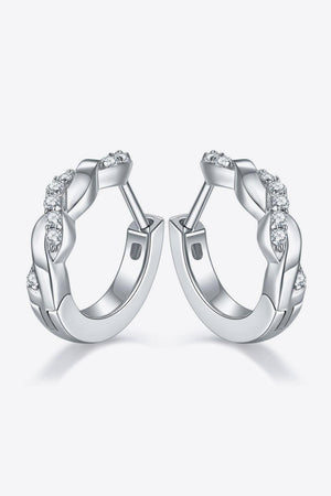 Twisted Elegance Moissanite Huggie Earrings - MXSTUDIO.COM