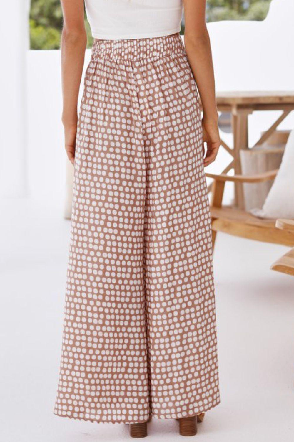 Ultimate Comfort Wide Leg Polka Dot Palazzo Pants - MXSTUDIO.COM