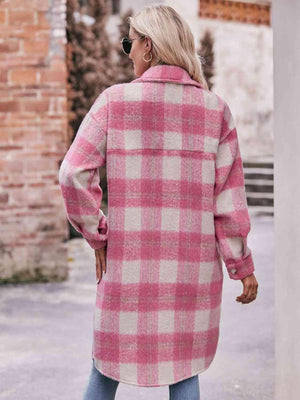Ultimate Layer Button Down Long Plaid Coat - MXSTUDIO.COM
