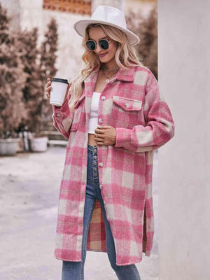 Ultimate Layer Button Down Long Plaid Coat - MXSTUDIO.COM