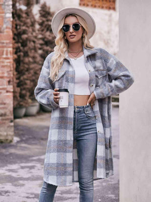 Ultimate Layer Button Down Long Plaid Coat - MXSTUDIO.COM