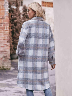 Ultimate Layer Button Down Long Plaid Coat - MXSTUDIO.COM