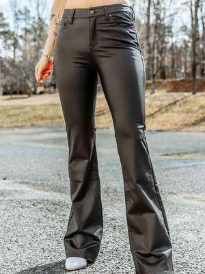 Ultramodern Buttoned Long High Waisted Black Pants - MXSTUDIO.COM