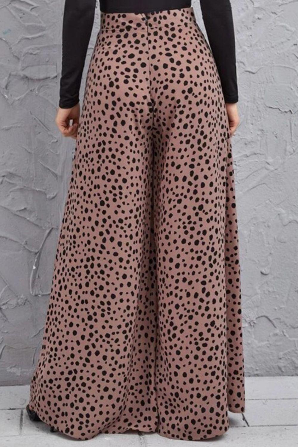 Unbeatable Flare Animal Print Wide Leg Culottes - MXSTUDIO.COM