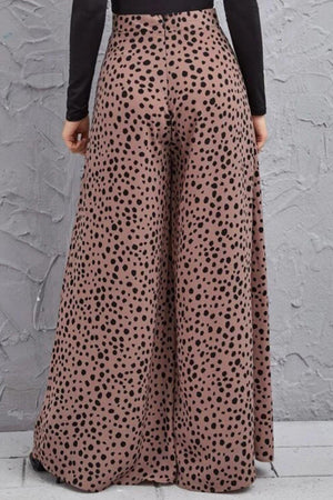 Unbeatable Flare Animal Print Wide Leg Culottes - MXSTUDIO.COM