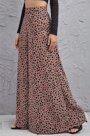 Unbeatable Flare Animal Print Wide Leg Culottes - MXSTUDIO.COM