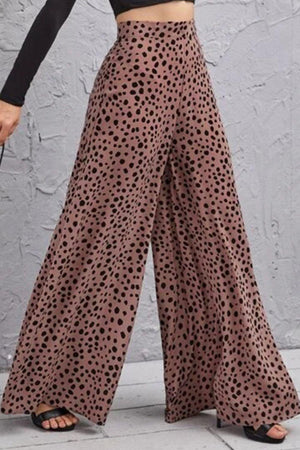 Unbeatable Flare Animal Print Wide Leg Culottes - MXSTUDIO.COM