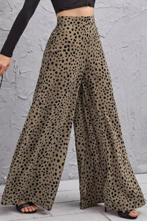 Unbeatable Flare Animal Print Wide Leg Culottes - MXSTUDIO.COM