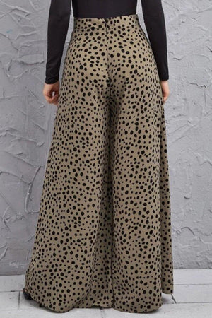 Unbeatable Flare Animal Print Wide Leg Culottes - MXSTUDIO.COM