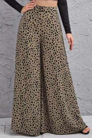 Unbeatable Flare Animal Print Wide Leg Culottes - MXSTUDIO.COM