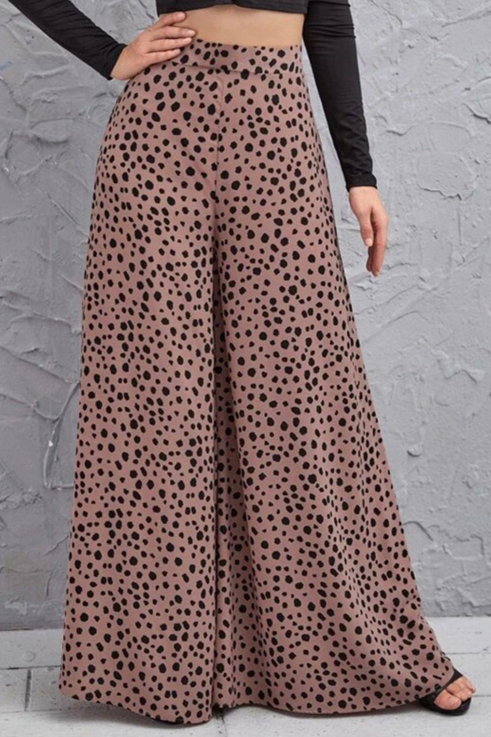 Unbeatable Flare Animal Print Wide Leg Culottes - MXSTUDIO.COM