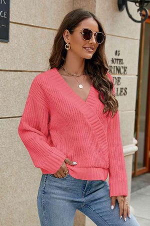 Understated Comfort V Neck Knit Sweater - MXSTUDIO.COM