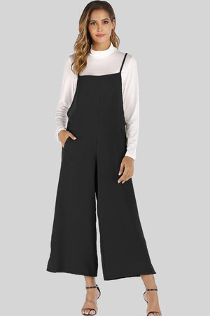 Unflappable Cropped Wide Leg Overalls - MXSTUDIO.COM