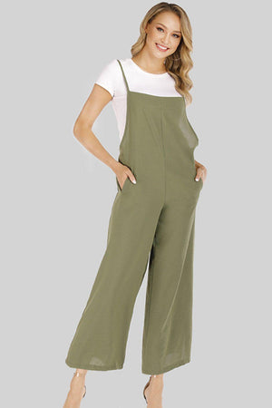 Unflappable Cropped Wide Leg Overalls - MXSTUDIO.COM