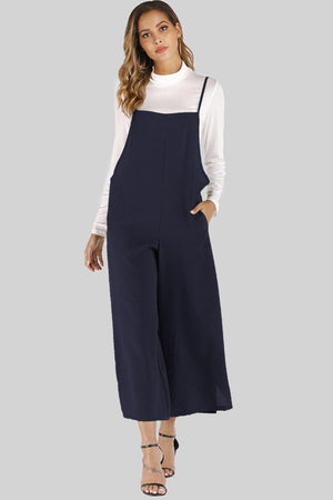 Unflappable Cropped Wide Leg Overalls - MXSTUDIO.COM