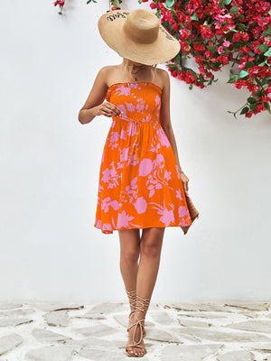 Unforgettable Mini Strapless Floral Dress - MXSTUDIO.COM