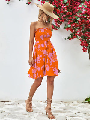 Unforgettable Mini Strapless Floral Dress - MXSTUDIO.COM