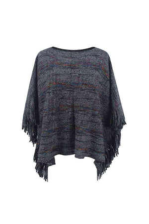 Unique Warmth Half Cloak Sleeve Fringe Poncho - MXSTUDIO.COM