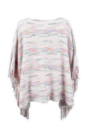 Unique Warmth Half Cloak Sleeve Fringe Poncho - MXSTUDIO.COM