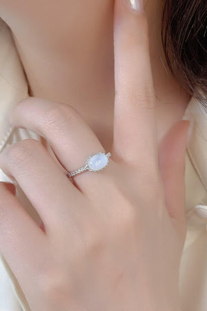 Uniquely Flexible 925 Sterling Silver Moonstone Ring - MXSTUDIO.COM