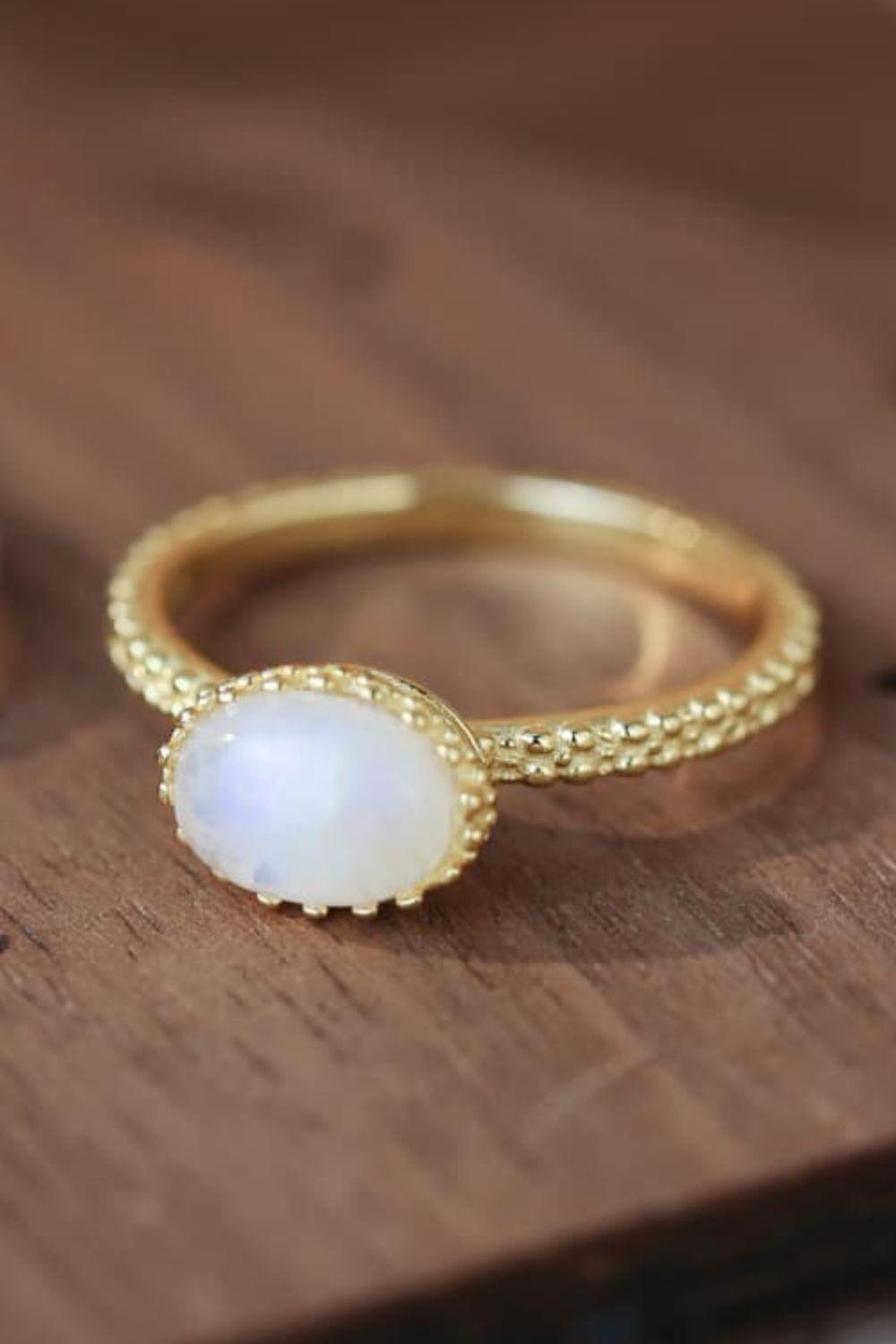 Uniquely Flexible 925 Sterling Silver Moonstone Ring - MXSTUDIO.COM