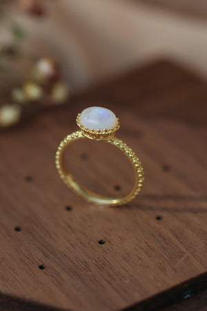 Uniquely Flexible 925 Sterling Silver Moonstone Ring - MXSTUDIO.COM