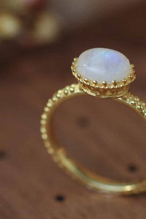Uniquely Flexible 925 Sterling Silver Moonstone Ring - MXSTUDIO.COM