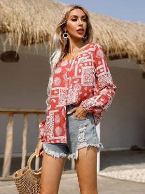 Unlimited Vacation Buttoned Long Sleeve Shirt - MXSTUDIO.COM