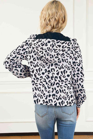 Untamed Warmth Zip Up Leopard Hooded Jacket - MXSTUDIO.COM