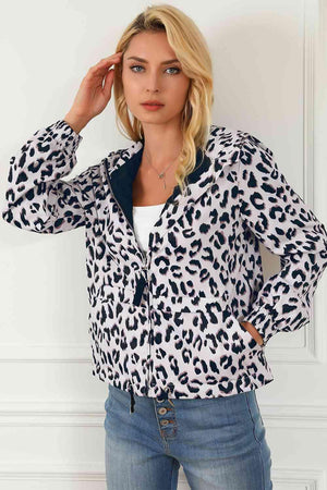 Untamed Warmth Zip Up Leopard Hooded Jacket - MXSTUDIO.COM