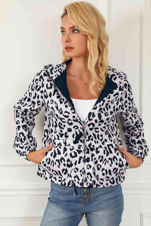 Untamed Warmth Zip Up Leopard Hooded Jacket - MXSTUDIO.COM