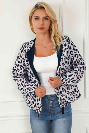 Untamed Warmth Zip Up Leopard Hooded Jacket - MXSTUDIO.COM