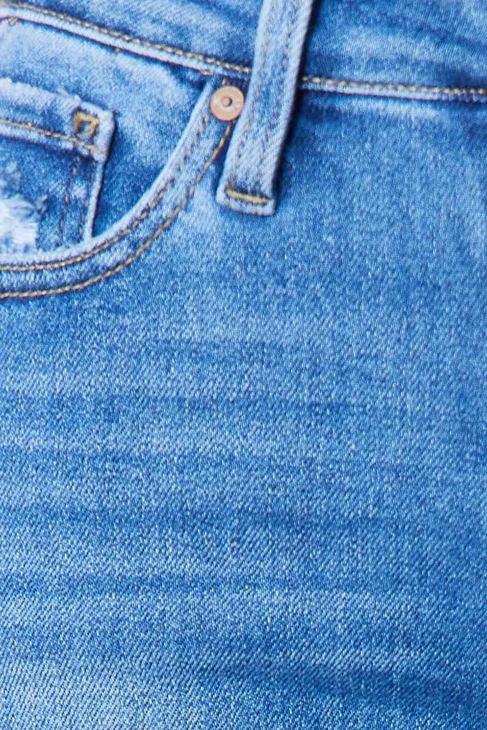 Urban Fashion Stretch Ripped Bootcut Jeans - MXSTUDIO.COM