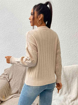 Urban Warmth Long Sleeve Knit Sweater - MXSTUDIO.COM