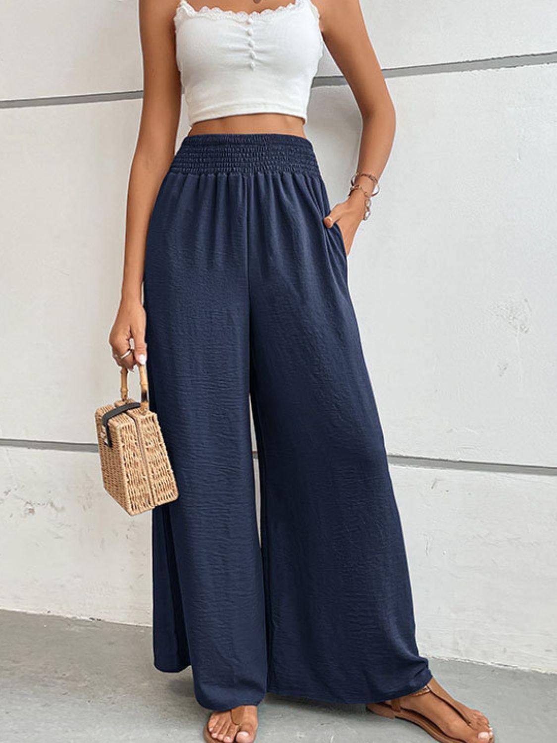 Vacation Deluxe High Waisted Palazzo Pants - MXSTUDIO.COM